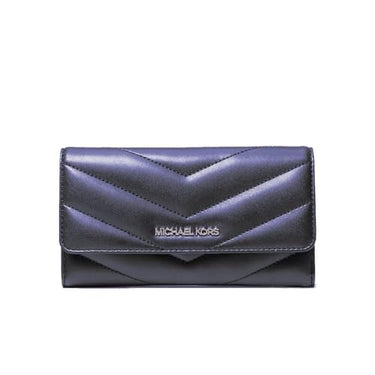 Michael Kors Wallet for Women Jet Set Travel Collection Trifold Wallet for Women, Navy, Casual